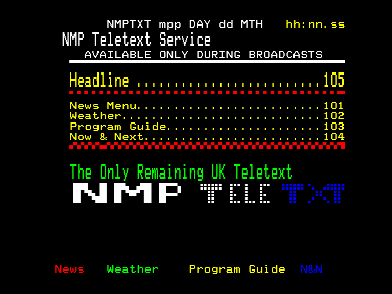 Early NMP Teletext Service